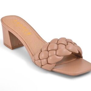 Madden Girl Tan Braided Block Heel Sandals